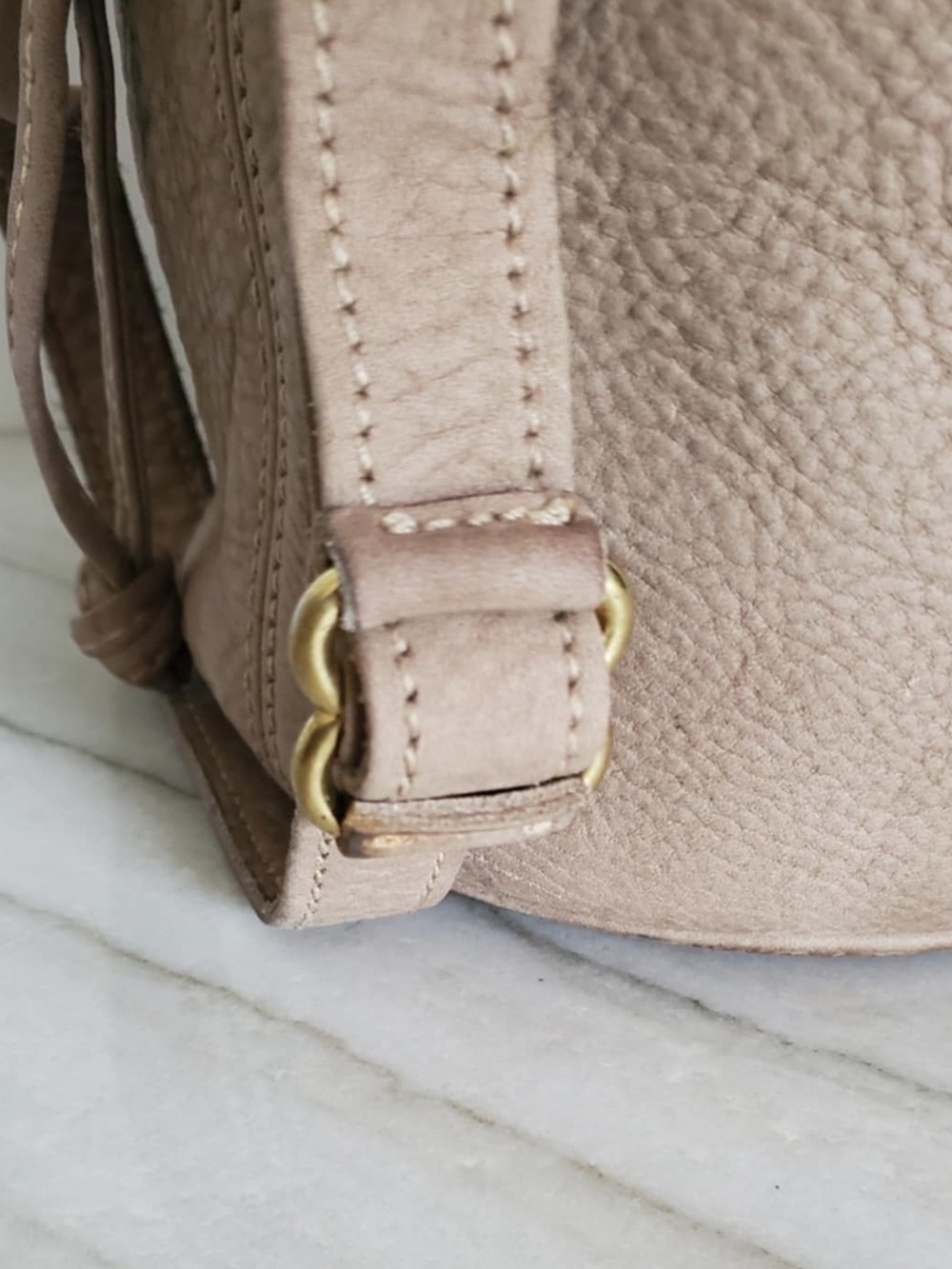 Vintage Coach #4931 Sonoma Drawstring Bucket Bag Distressed Nubuc - Picture 4 of 10